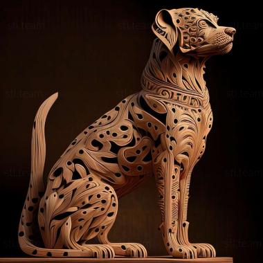 3D model Catahula Leopard dog (STL)